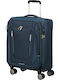 American Tourister Spinner Куфар за Пътуване Кабинен Син с 4 Колела Височина 55см