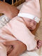 Kids Beanie Fabric Pink for Newborn