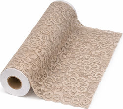 Υφασμάτινη Δαντέλα Crochet Ρολό 24εκ.x5μ Μπεζ Τ696 Sale 35%