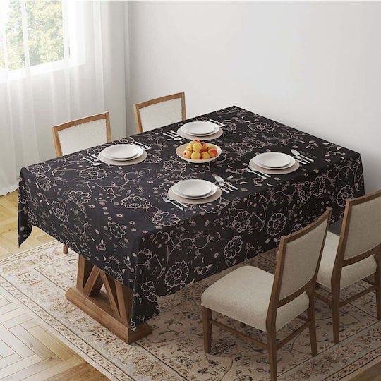 Hermia Покривка за маса Black-beige 140x220бр
