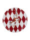 Iliadis Ceramic Decorative Platter Red 20x20x2cm