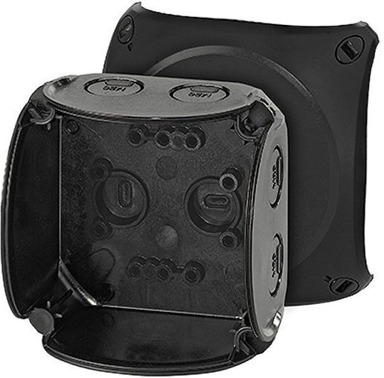 Hensel Elektrisches Gehäuse für Außenmontage Verzweigung Wasserdicht IP67 in Schwarz Farbe