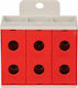 Incobex 3-pole 50mm2 Gray Busbar Terminal Zgx 3x50 Red Ver2 Ene-00207