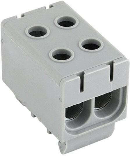 2-pole Busbar Connector Cu 2.5-50 Mm² Al 6-50 Mm² Pawbol Gray E.4150/sz
