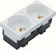 Hager Socket Doppelter Gemauert Stromsteckdose ...