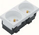 Hager Socket Power Socket White 1pcs