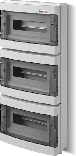 Elektro Plast Elektrischer Sicherungskasten Wandmontage, 3 Reihen, 12 Elemente