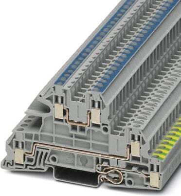 Phoenix Contact 5-wire 4mm2 Gray/yellow-green Terminal Block Uti 2.5-pe L N 3076030