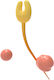 Oh Collective Glow Pulse Dual Precision Clitoral Vibrator Foreplay Tickler Amber Peach