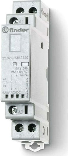 Finder Zweipolig Schienenumschalter 230V 25A