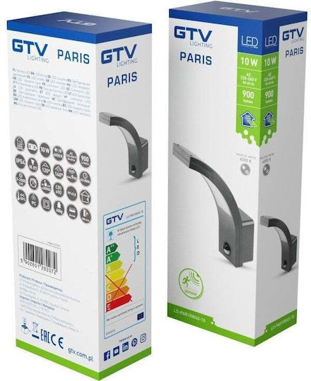 Gtv Стенно Външно Осветително Тяло LED 10W 4000K Gtv Стенно Външно Осветително Тяло LED 10W 4000K