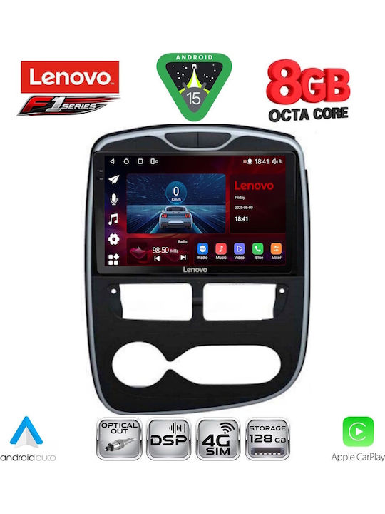 Lenovo Car Audio System for Renault Clio 2012-2015 (Bluetooth/USB/WiFi/GPS/Apple-Carplay/Android-Auto) with Touch Screen 10"