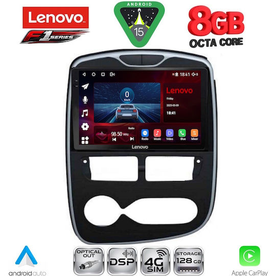 Lenovo Car Audio System for Renault Clio 2012-2015 (Bluetooth/USB/WiFi/GPS/Apple-Carplay/Android-Auto) with Touch Screen 10"
