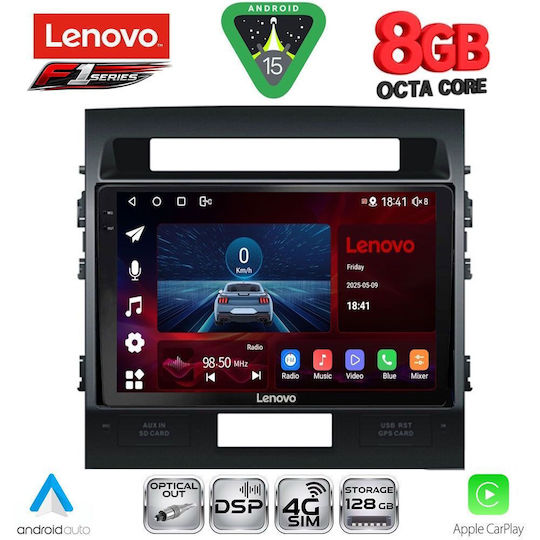 Lenovo Car Audio System for Toyota Land Cruiser 2008-2015 (Bluetooth/USB/WiFi/GPS/Apple-Carplay/Android-Auto) with Touch Screen 10"