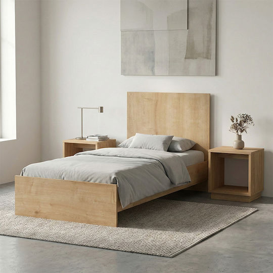 Troy Pat Single Natural Beech pentru Saltea 100x200cm