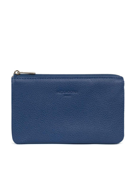 Hexagona Small Leather Women's Wallet Classic Blue