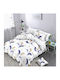 Kotonia Home Set Husă de Pilotă Dublă cu 4 Fețe de Pernă & 1 Cearsaf 200x230 Yoyo Floral