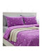 Pucioasa Set Pilotă Dublu 200x215cm Violet 3buc 250 g/mp²Gsm