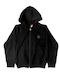 Kinderstrickjacke mit Kapuze Black