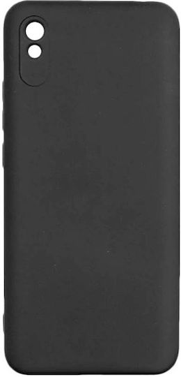 Mofi Series Umschlag Rückseite Kunststoff / Gehärtetes Glas Schwarz (Redmi 9A / 9AT)