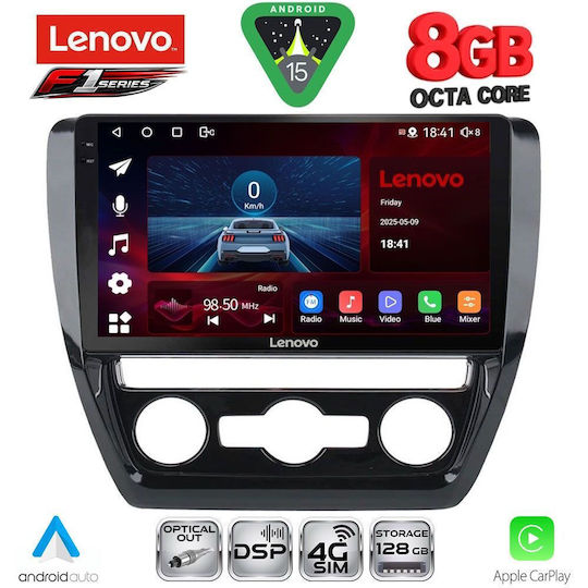 Lenovo Ηχοσύστημα Αυτοκινήτου για Volkswagen Jetta 2010-2016 (Bluetooth/USB/WiFi/GPS/Apple-Carplay/Android-Auto) με Οθόνη Αφής 10"