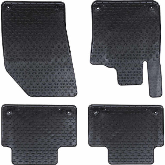 vidaXL Set of Front and Rear Mats 4pcs for Volvo S60 / V60 2019 Black