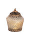 Iliadis Laterne Glas Gold 15x15x19cm 1Stück