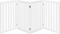 Costway Wooden Divider for Dog and Cat White