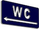 Σήμανση ''wc Left'' 15x7 Εκ Μπλέ Ακρυλικό Πλαστικό Πάχους 3mm Νο5881331