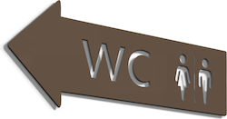 Σήμανση ''wc Left_2'' 20x7 Εκ Καφέ Ακρυλικό Πλαστικό Πάχους 3mm Νο5881347 Σήμανση ''wc Left_2'' 20x7 Εκ Καφέ Ακρυλικό Πλαστικό Πάχους 3mm Νο5881347