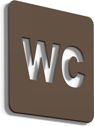 Σήμανση ''wc'' 14x14 Εκ Καφέ Ακρυλικό Πλαστικό Πάχους 3mm Νο5881341 Σήμανση ''wc'' 14x14 Εκ Καφέ Ακρυλικό Πλαστικό Πάχους 3mm Νο5881341