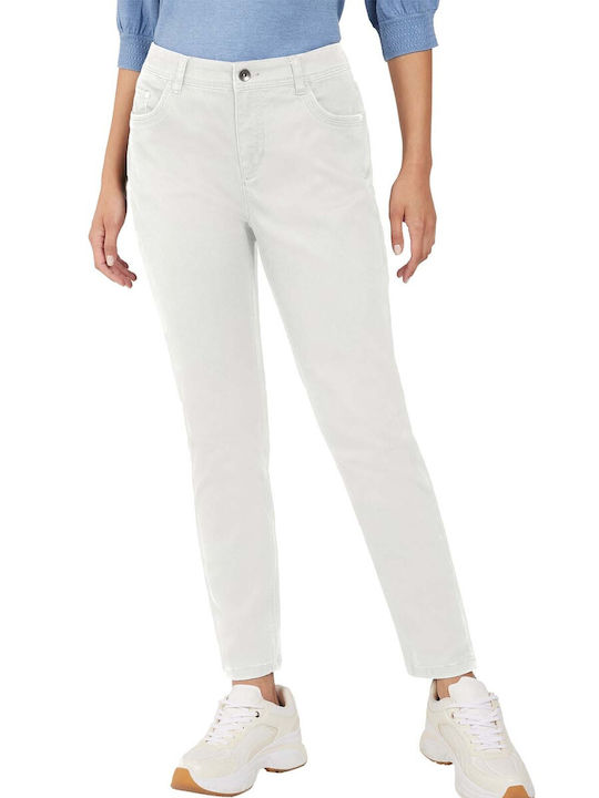 Jensen Jane Women's Fabric Trousers Narrow Ecru