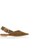 Suede Γυναικείες Μπαλαρίνες Slingback με Λουράκι Πράσινες