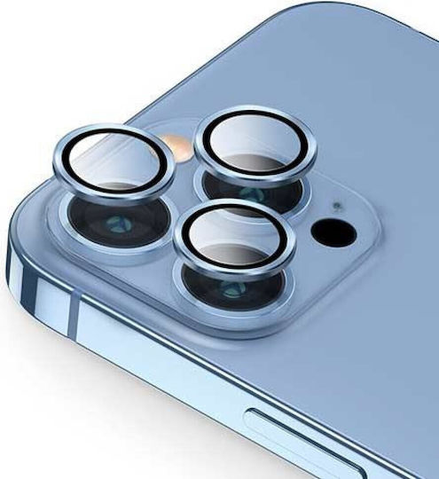 Anti-scratch Glass Protection Camera Protection Tempered Glass Light Blue for the iPhone 11, 11 Pro, 11 Pro Max, 12, 12 Pro, 12 Mini