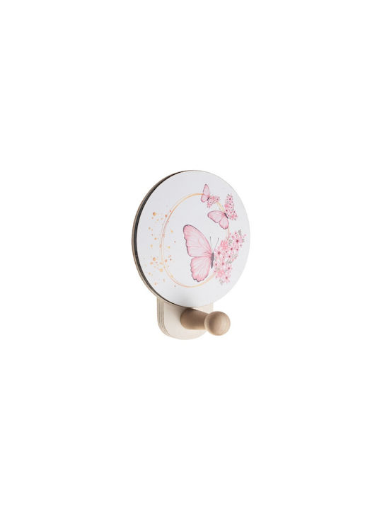 Nuova Vita Wooden Kids Wall Hanger with Hooks 11x9x5cm
