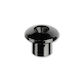 Cârlig Copertină Plastic Rotund Negru