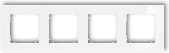 Icon Universal Frame Quadruple Square Glass Effect Frame White Bottom White 0-0-irsk-4