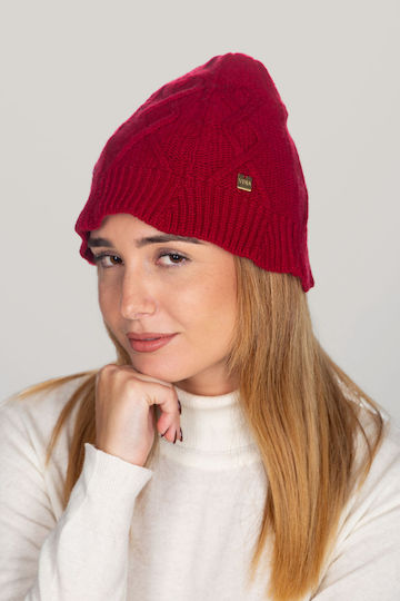 Beanie Beanie Knitted in Red color