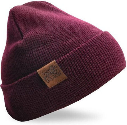 Beanie Beanie Knitted in Burgundy color