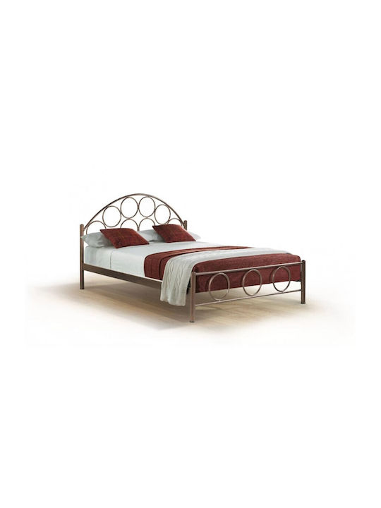 Single Metal Bed Bronze for Mattress 90x190cm