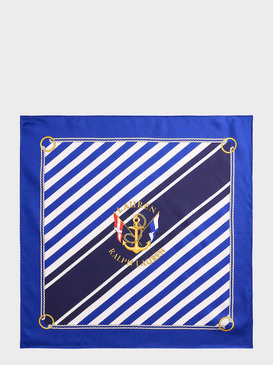 Ralph Lauren Γυναικείο Μεταξωτό Φουλάρι Μπλε