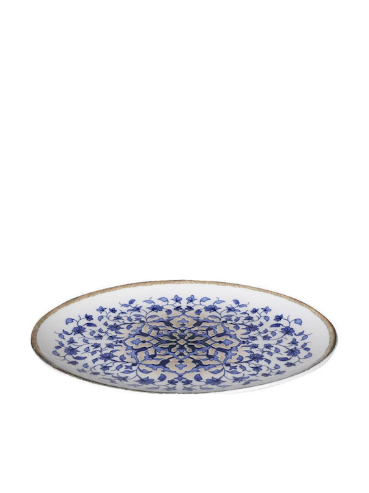 Kutahya Porselen Tile Legacy Serving Platter Oval Made of Porcelain Multicolour 26x16cm