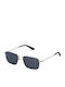 Police Unisex Sunglasses With Gray Metallic Frame And Blue Lens SPLR73 0302