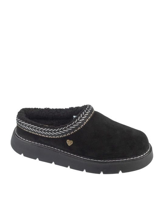 Bobs Keepsakes Lite Fuzzy Dreams Winter Women's Slippers Black