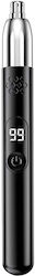 Avizar Compact Usb Rechargeable 3w Nose Hair Trimmer Digital Display Black