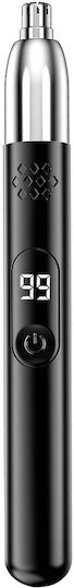 Avizar Compact Usb Rechargeable 3w Nose Hair Trimmer Digital Display Black