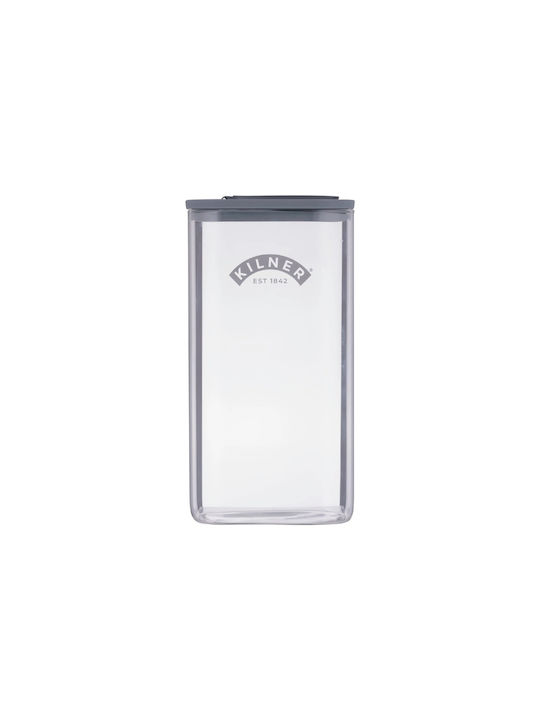 KIlner Vase Cereals with Airtight Lid Glass Transparent 3000ml
