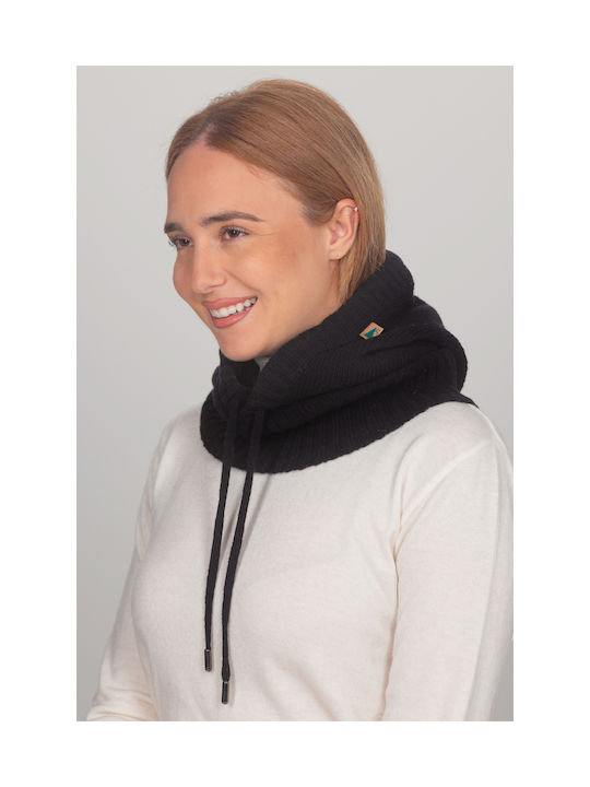 Wollene Balaclava Schnur Schwarz 14672