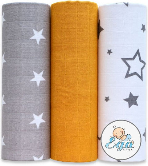 Ega Cotton Changing Pads Yellow 60x80cm. 3pcs