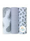 Ega Cotton Changing Pads Gray 60x80cm. 3pcs